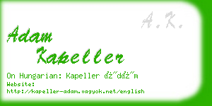 adam kapeller business card